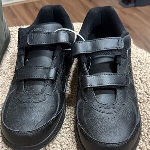 New Balance Black Leather Velcro Shoes